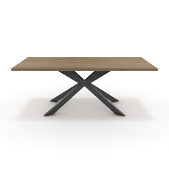 Étkezőasztal - Jama fekete lábbal - Világos rauna szil, méret: 200x100