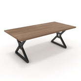 Étkezőasztal - Mandira fekete lábbal - Világos rauna szil, méret: 200x100