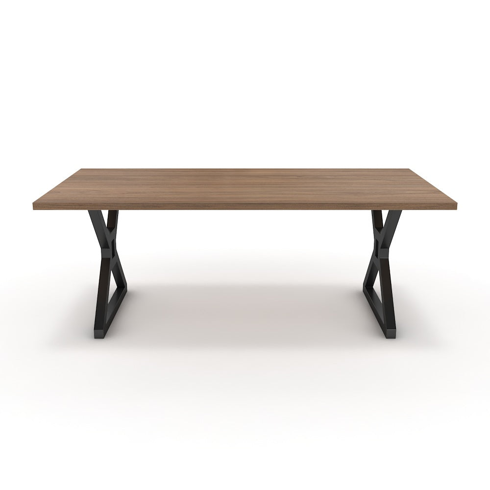 Étkezőasztal - Mandira fekete lábbal - Világos rauna szil, méret: 200x100