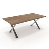 Étkezőasztal - Préma króm lábbal - Világos rauna szil, méret: 200x100