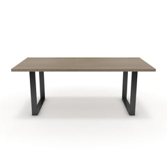 Étkezőasztal - Antara fekete lábbal - Szürke Vicenza tölgy, méret: 200x100