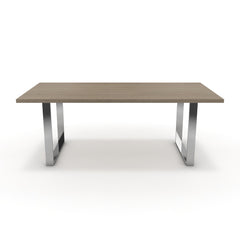 Étkezőasztal - Antara króm lábbal - Szürke Vicenza tölgy, méret: 200x100