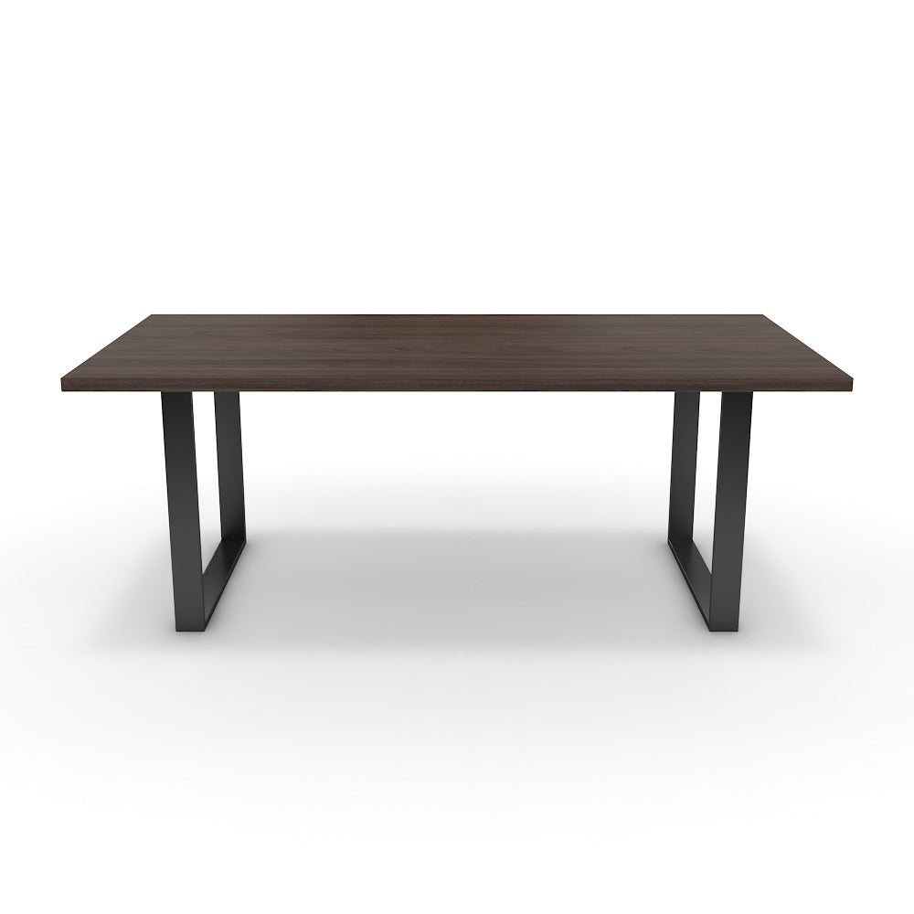 Étkezőasztal - Antara fekete lábbal - Sötét rauna szil, méret: 200x100