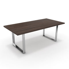 Étkezőasztal - Antara króm lábbal - Sötét rauna szil, méret: 200x100