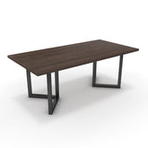 Étkezőasztal - Indra fekete lábbal - Sötét rauna szil, méret: 200x100