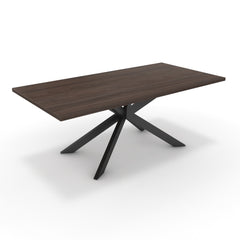 Étkezőasztal - Jama fekete lábbal - Sötét rauna szil, méret: 200x100