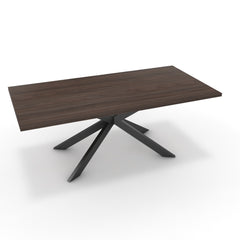 Étkezőasztal - Jama fekete lábbal - Sötét rauna szil, méret: 200x100