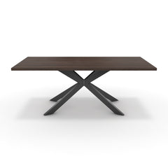 Étkezőasztal - Jama fekete lábbal - Sötét rauna szil, méret: 200x100