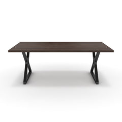 Étkezőasztal - Mandira fekete lábbal - Sötét rauna szil, méret: 200x100