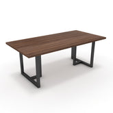 Étkezőasztal - Asara fekete lábbal - Barna sonoma tölgy, méret: 200x100