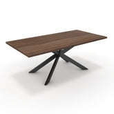 Étkezőasztal - Jama fekete lábbal - Barna sonoma tölgy, méret: 200x100