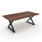 Étkezőasztal - Mandira fekete lábbal - Barna sonoma tölgy, méret: 200x100