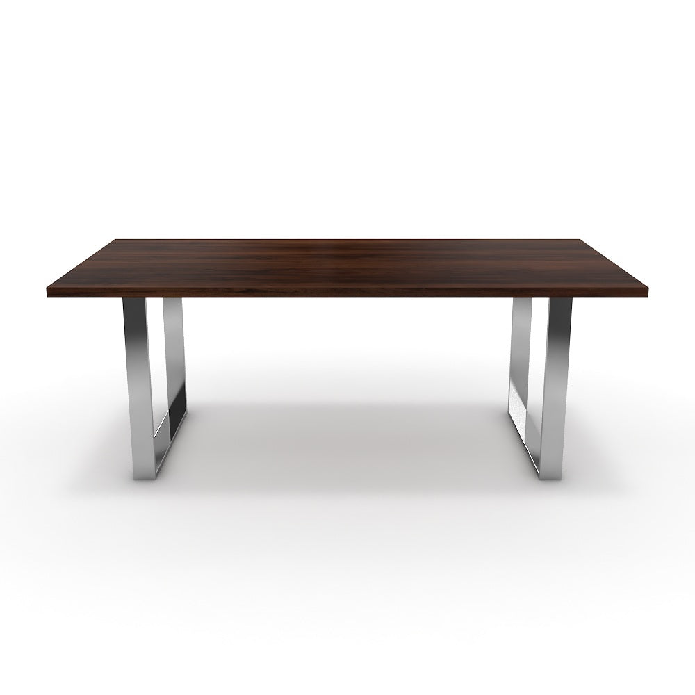 Étkezőasztal - Antara króm lábbal - Mogyoró, méret: 200x100