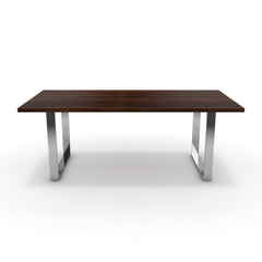 Étkezőasztal - Antara króm lábbal - Mogyoró, méret: 200x100