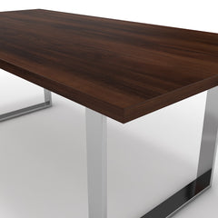 Étkezőasztal - Antara króm lábbal - Mogyoró, méret: 200x100