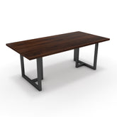 Étkezőasztal - Asara fekete lábbal - Mogyoró, méret: 200x100