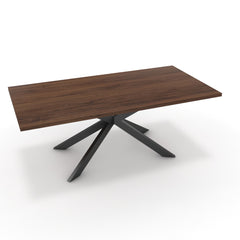 Étkezőasztal - Jama fekete lábbal - Mogyoró, méret: 200x100