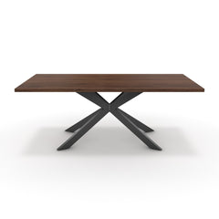 Étkezőasztal - Jama fekete lábbal - Mogyoró, méret: 200x100