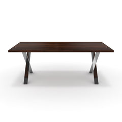 Étkezőasztal - Préma króm lábbal - Mogyoró, méret: 200x100