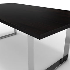 Étkezőasztal - Antara króm lábbal - Füstölt dió, méret: 200x100