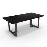 Étkezőasztal - Asara fekete lábbal - Füstölt dió, méret: 200x100