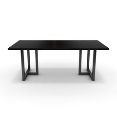 Étkezőasztal - Asara fekete lábbal - Füstölt dió, méret: 200x100