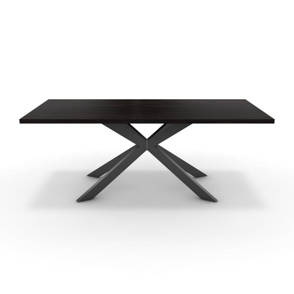 Étkezőasztal - Jama fekete lábbal - Füstölt dió, méret: 200x100