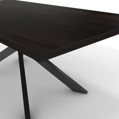 Étkezőasztal - Jama fekete lábbal - Füstölt dió, méret: 200x100