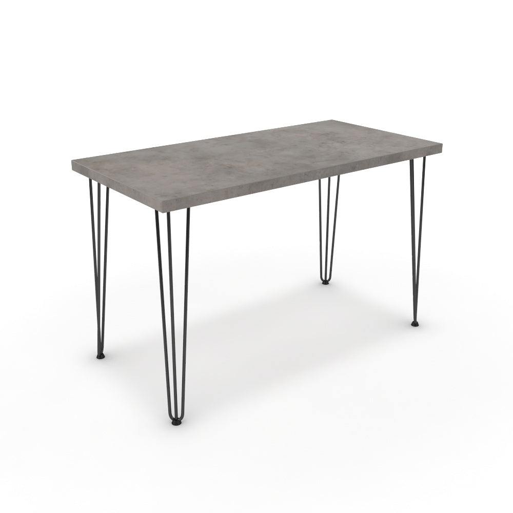 Íróasztal - Linga fekete lábbal - Vil.szürke Chicago beton, méret: 120x60