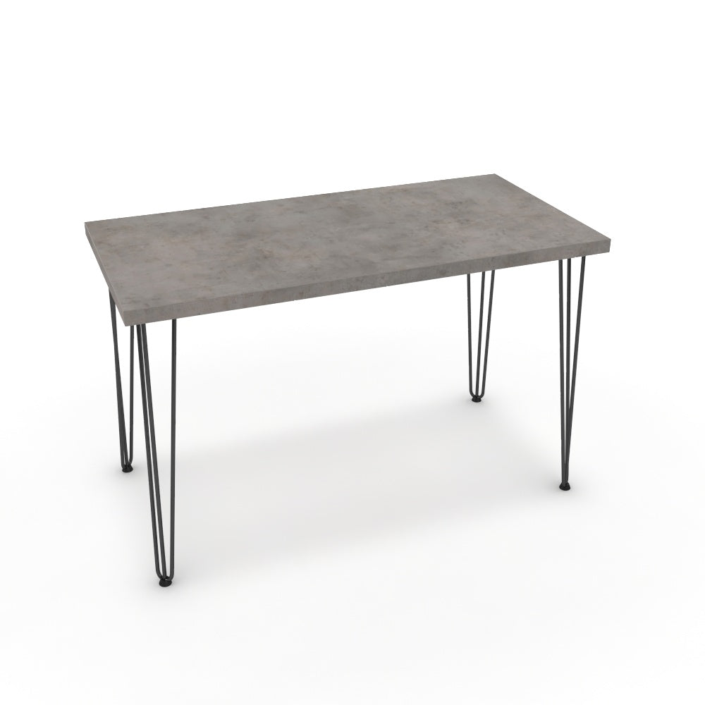 Íróasztal - Linga fekete lábbal - Vil.szürke Chicago beton, méret: 120x60