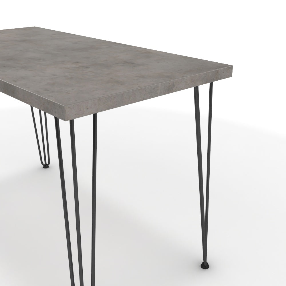 Íróasztal - Linga fekete lábbal - Vil.szürke Chicago beton, méret: 120x60