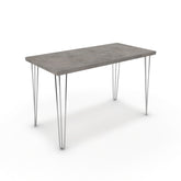 Íróasztal - Linga króm lábbal - Vil.szürke Chicago beton, méret: 120x60