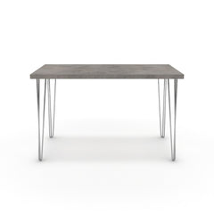 Íróasztal - Linga króm lábbal - Vil.szürke Chicago beton, méret: 120x60