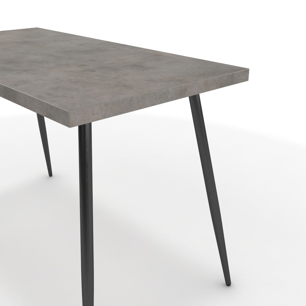 Íróasztal - Manu fekete lábbal - Vil.szürke Chicago beton, méret: 120x60