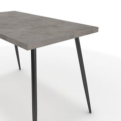 Íróasztal - Manu fekete lábbal - Vil.szürke Chicago beton, méret: 120x60