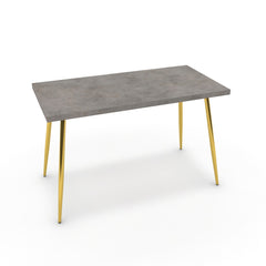 Íróasztal - Manu arany lábbal - Vil.szürke Chicago beton, méret: 120x60