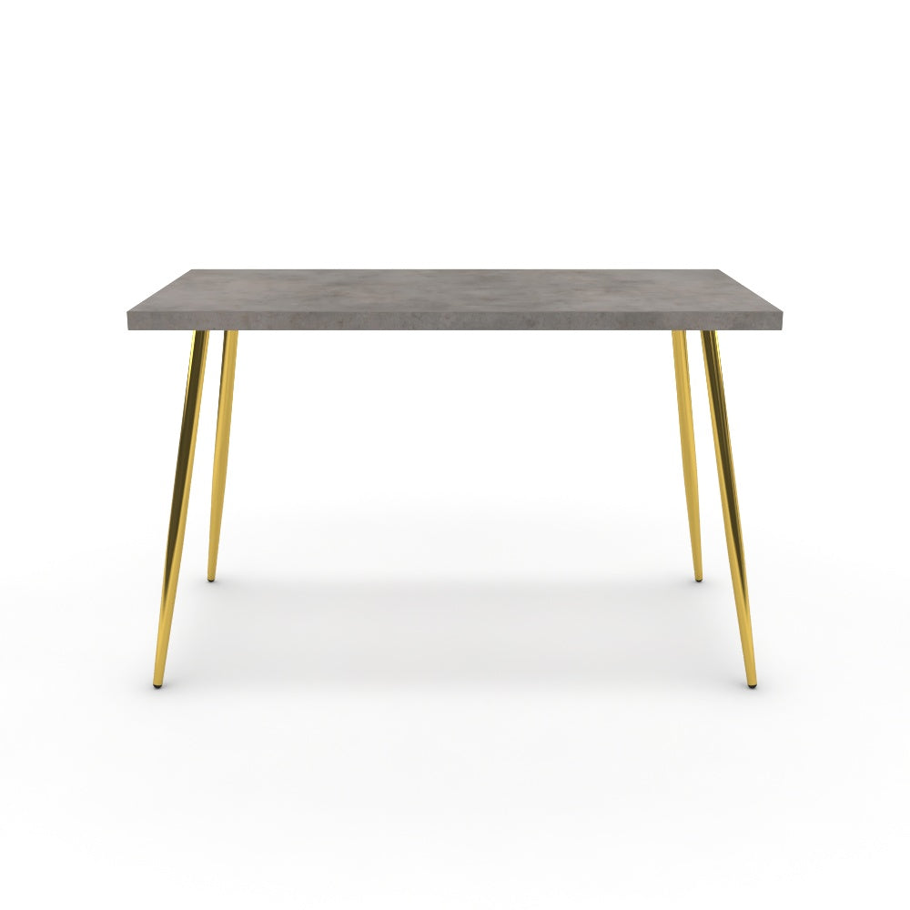 Íróasztal - Manu arany lábbal - Vil.szürke Chicago beton, méret: 120x60