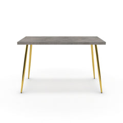 Íróasztal - Manu arany lábbal - Vil.szürke Chicago beton, méret: 120x60