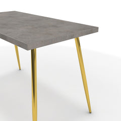 Íróasztal - Manu arany lábbal - Vil.szürke Chicago beton, méret: 120x60