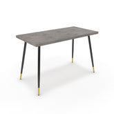 Íróasztal - Manu fekete és arany lábbal - Vil.szürke Chicago beton, méret: 120x60