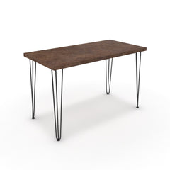 Íróasztal - Linga fekete lábbal - Ferro bronz, méret: 120x60