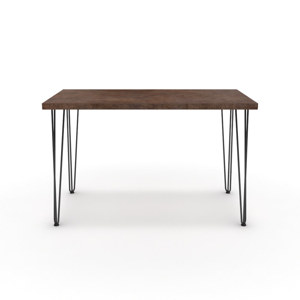 Íróasztal - Linga fekete lábbal - Ferro bronz, méret: 120x60