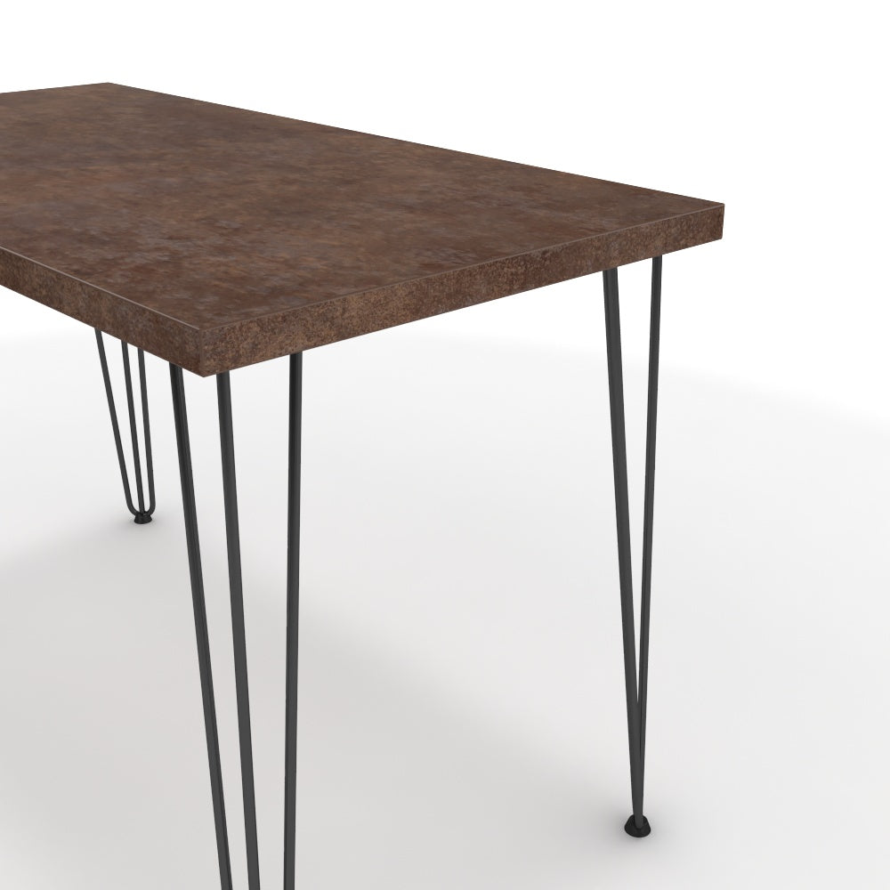 Íróasztal - Linga fekete lábbal - Ferro bronz, méret: 120x60