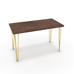 Íróasztal - Linga arany lábbal - Ferro bronz, méret: 120x60
