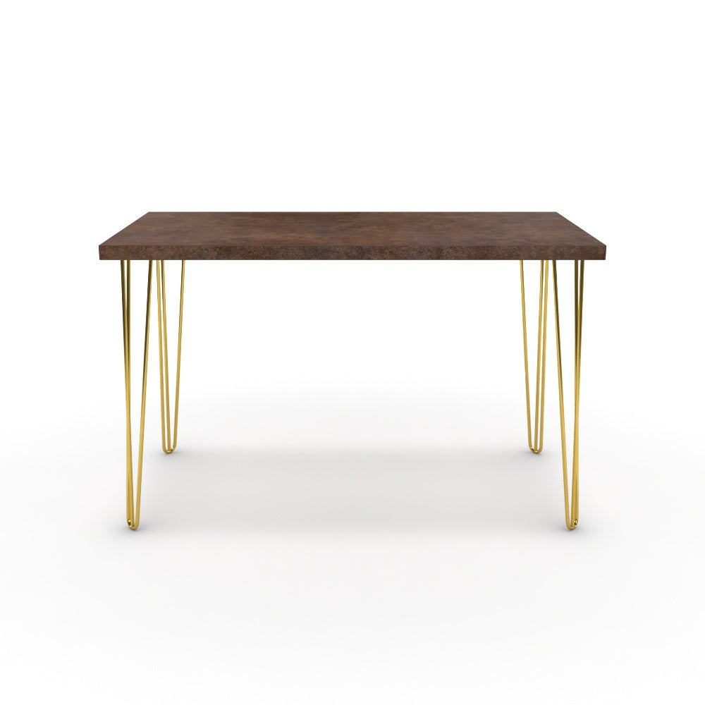 Íróasztal - Linga arany lábbal - Ferro bronz, méret: 120x60