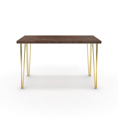 Íróasztal - Linga arany lábbal - Ferro bronz, méret: 120x60