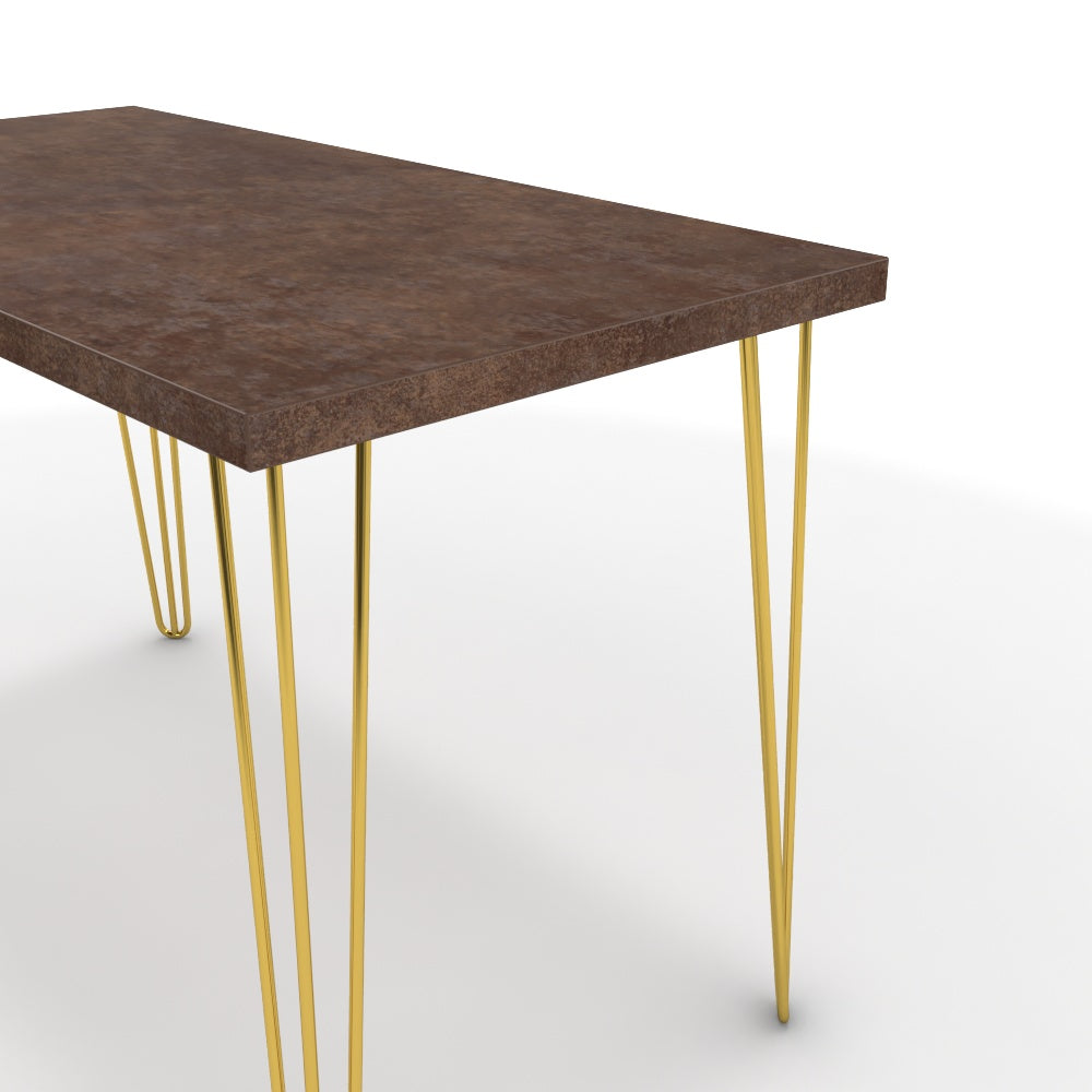 Íróasztal - Linga arany lábbal - Ferro bronz, méret: 120x60