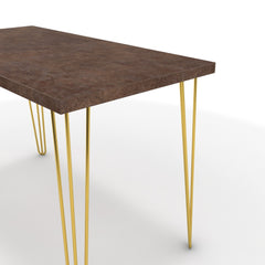 Íróasztal - Linga arany lábbal - Ferro bronz, méret: 120x60