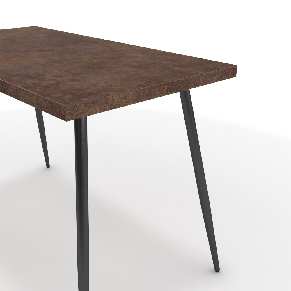 Íróasztal - Manu fekete lábbal - Ferro bronz, méret: 120x60