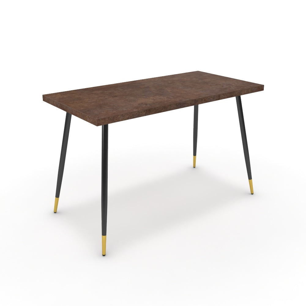 Íróasztal - Manu fekete és arany lábbal - Ferro bronz, méret: 120x60
